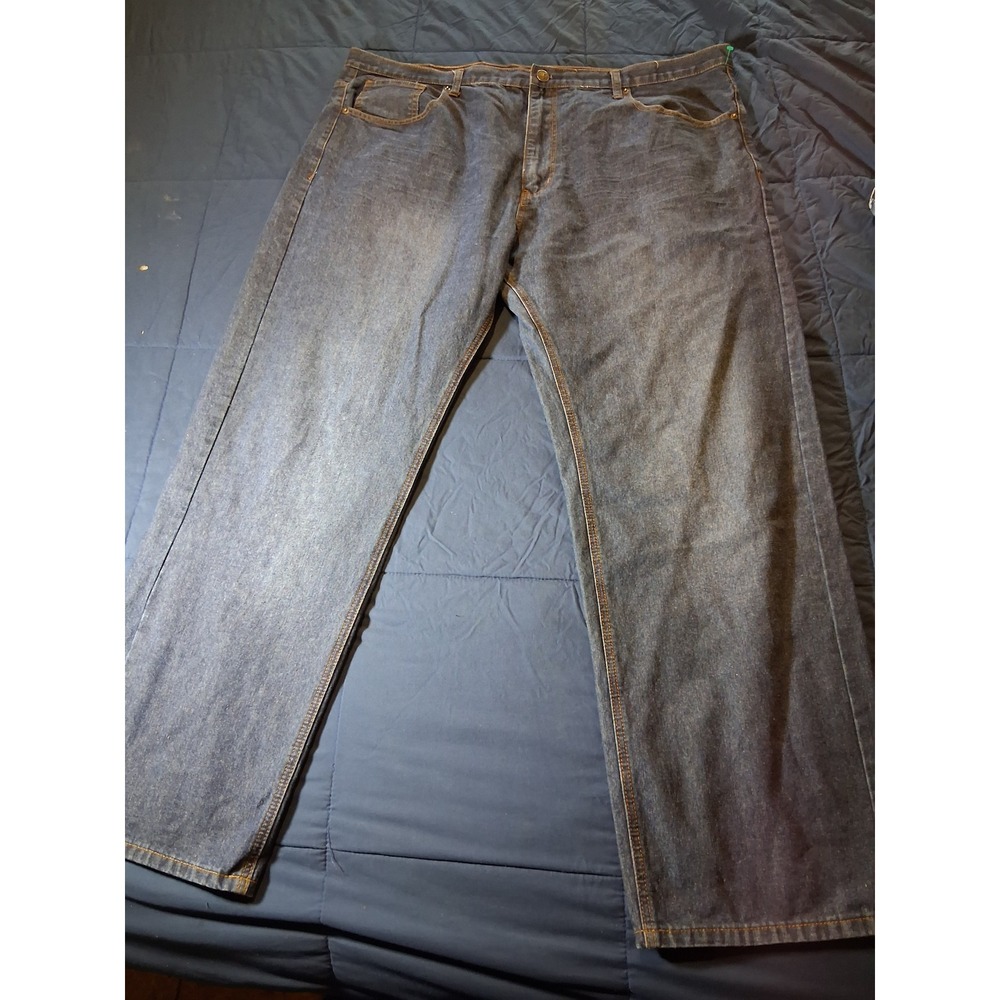 Beverly Hills Polo‎ Club Mens Dark Wash Straight Leg Jeans Blue 46x32